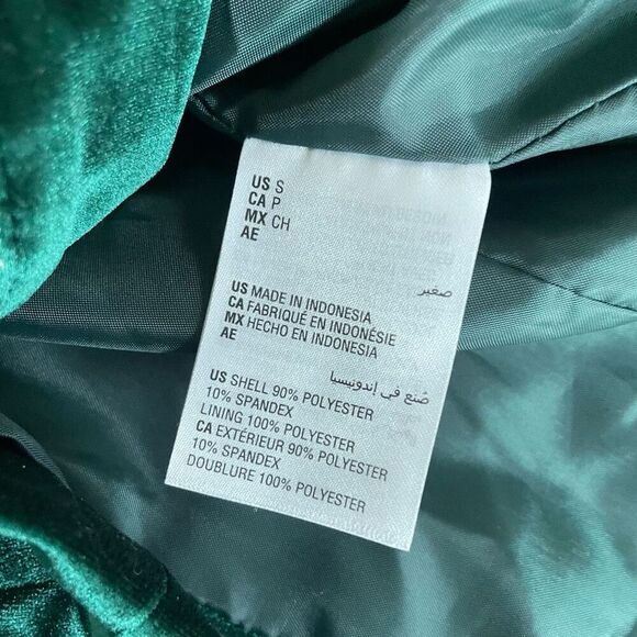 INC International Concepts Green Velvet Double Breasted Blazer S - Picture 6 of 7